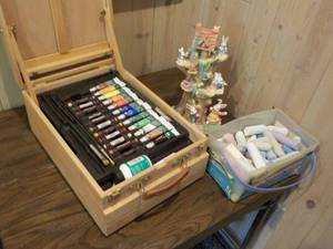lot 528 image: Art Kit, Chalk, And Easter Lot...