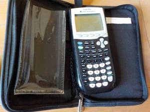lot 573 image: TI84 Calculator In Case See Photo...