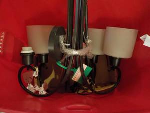 lot 650 image: Chandelier Light Fixture Unassembl...
