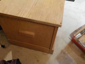lot 681 image: Wood Storage Box (Oak) 37 X 18.5 ...
