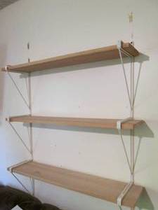 lot 739 image: WoodMetal Wall Shelf 36 X 8 X 45...