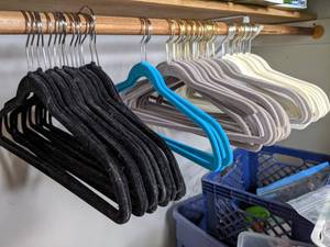 lot 143 image: JOY MANGANO FLOCKED HANGERS