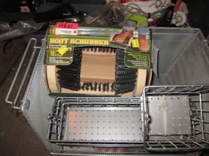 lot 902 image: Boot Scrubber & Metal Storage Conta...