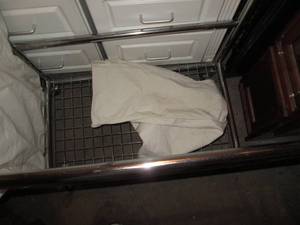lot 953 image: Rolling Metal laundry Sorting Cart ...