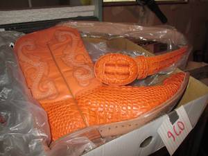 lot 960 image: Lasko Authentic Western Boots (Oran...