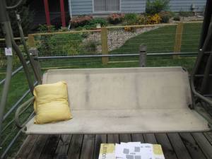 lot 970 image: Metal Framed Swing...