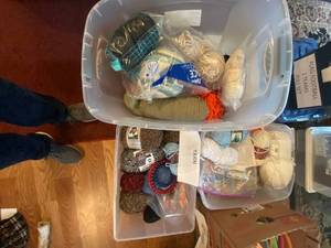 lot 768 image: YARN.  A FULL WINTERS WORTH OF PRODUCTIVITY