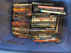 lot 779 image: DVDS IN A BLUE BIN