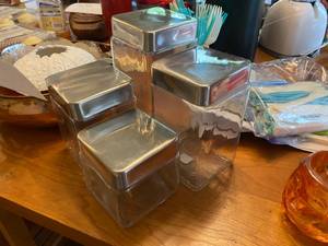 lot 844 image: Glass Storage Containers...