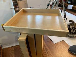 lot 861 image: (4) Wood Base Serving Trays See Ph...
