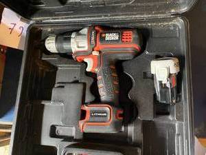 lot 802 image: Black and Decker Drill With Battery...