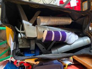 lot 813 image: Tool Bag With Caulk & Guns...