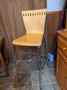 lot 411 image: 4 MAPLE IKEA TALL CHAIRS