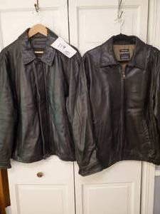 lot 119 image: 2 LEATHER JACKETS AND JACKETS