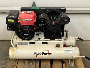 lot 5 image: Contractors Wheel-Barrow Style Gas-Powered Air Compressor