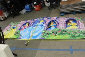 Princess Inflatable bounce house Wall Banner 12x5