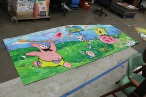 Sponge Bob Square Pants Inflatable bounce house Wall Banner 12x5