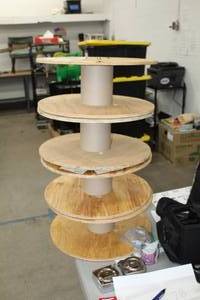 Lot of (4) Wood Spools