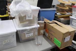 Lot of (3) Square Vases 20