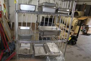 Lot of (4) Chafing Sets with Extra Pans and Lids