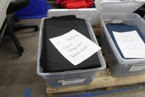 Lot of (12) Tablecloths 90x156 Black Polyester