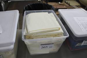 Lot of (19) Banquet Tablecloths Ivory Polyester