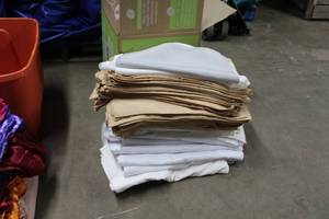 Lot of (337) Napkins Polyester SilverWhiteIvoryChampagneMint