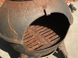 lot 30 image: Metal Wood Burning Fireplace
