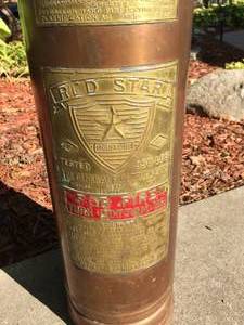 lot 33 image: Vintage Copper Fire Extinquisher