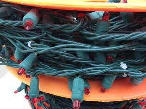lot 45 image: Three Reels Of Red LED Christmas Lights