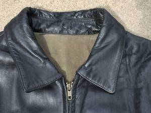 lot 110 image: Mens Black Leather YKK Jacket