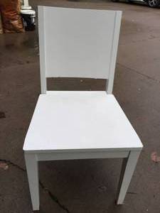 lot 130 image: Single White Wooden Chair