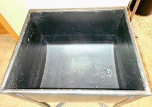 lot 245 image: Black Metal Rolling Tub