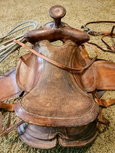 lot 272 image: Leather Saddle And Bridle