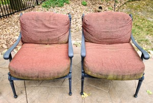 lot 299 image: Pair of Metal Armchairs