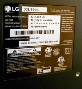 lot 304 image: LG 32 TV