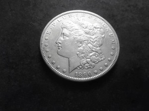 lot 30 image: 1890 CC  Morgan Silver Dollar
