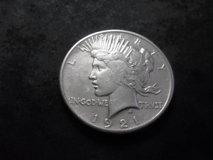 lot 46 image: 1921 Peace Silver Dollar