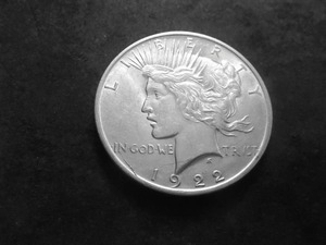 lot 48 image: 1922 D  Silver Peace Dollar