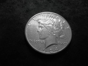 lot 54 image: 1924 S Peace Silver Dollar