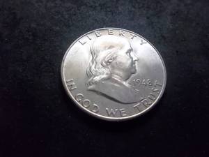 lot 69 image: 1948 D Franklin Half Dollar