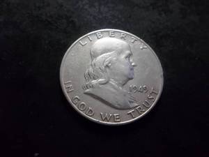 lot 72 image: 1949 S Franklin Half Dollar