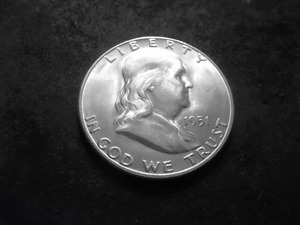 lot 77 image: 1951 S Franklin Half Dollar