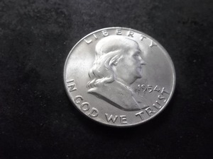 lot 85 image: 1954 D Franklin Half Dollar