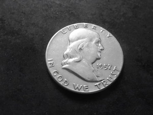 lot 90 image: 1957 Franklin Half Dollar