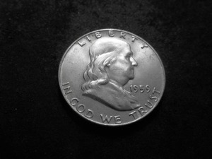 lot 95 image: 1959 D Franklin Half Dollar