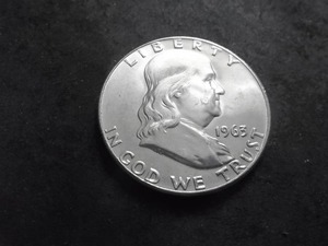 lot 103 image: 1963 D Franklin Half Dollar