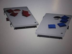 Portable Beanbag Toss Game open box...