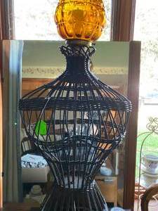 lot 6 image: Lady Wicker Form with Light on Top