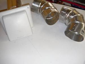 lot 73 image: IMPERIAL 4-in Dia Plastic Preferred with Guard Dryer Vent Hood-Open Box